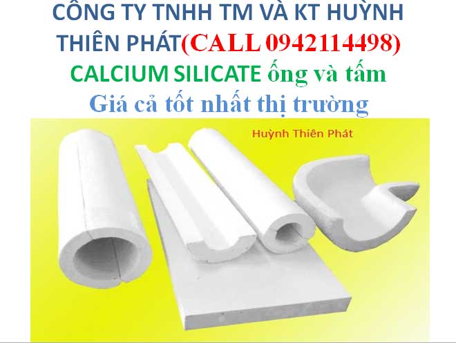 Calcium Silicate ống và tấm - Công Ty TNHH Thương Mại Và Kỹ Thuật Huỳnh Thiên Phát